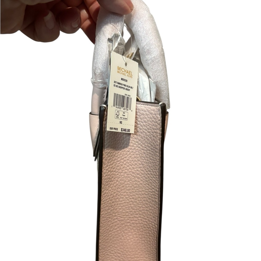 Michael Kors Mercer Pink and Cream‎ Crossbody Bag - Picture 11 of 11